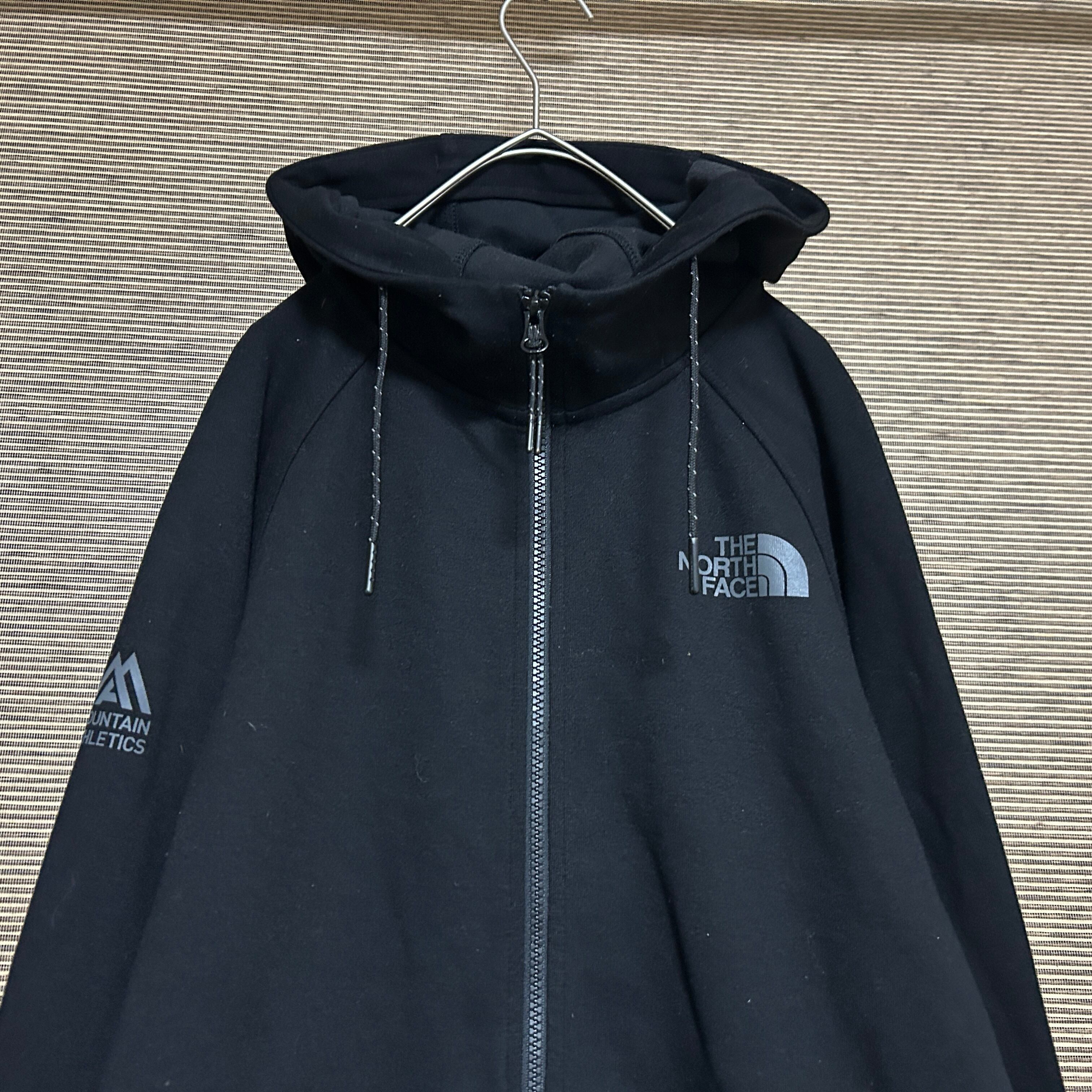ノースフェイス パーカー 黒ブラック ワンポイント肩ロゴ ジャージC2