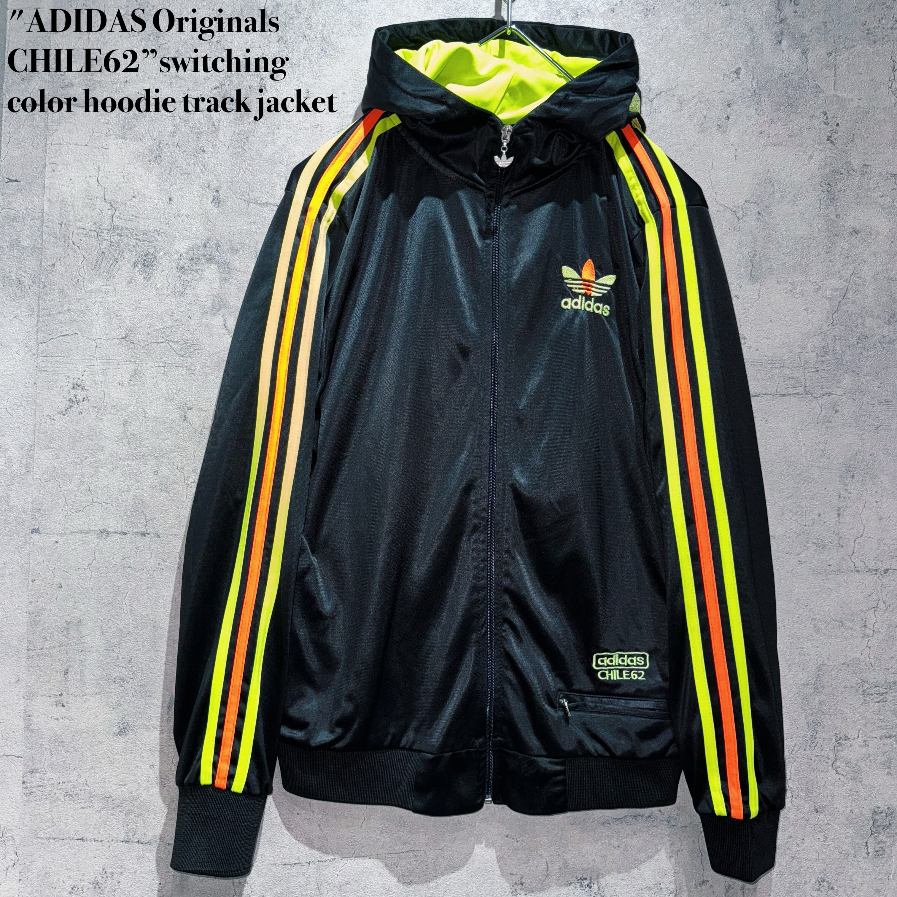 "ADIDAS Originals CHILE62”switching color hoodie track jacket