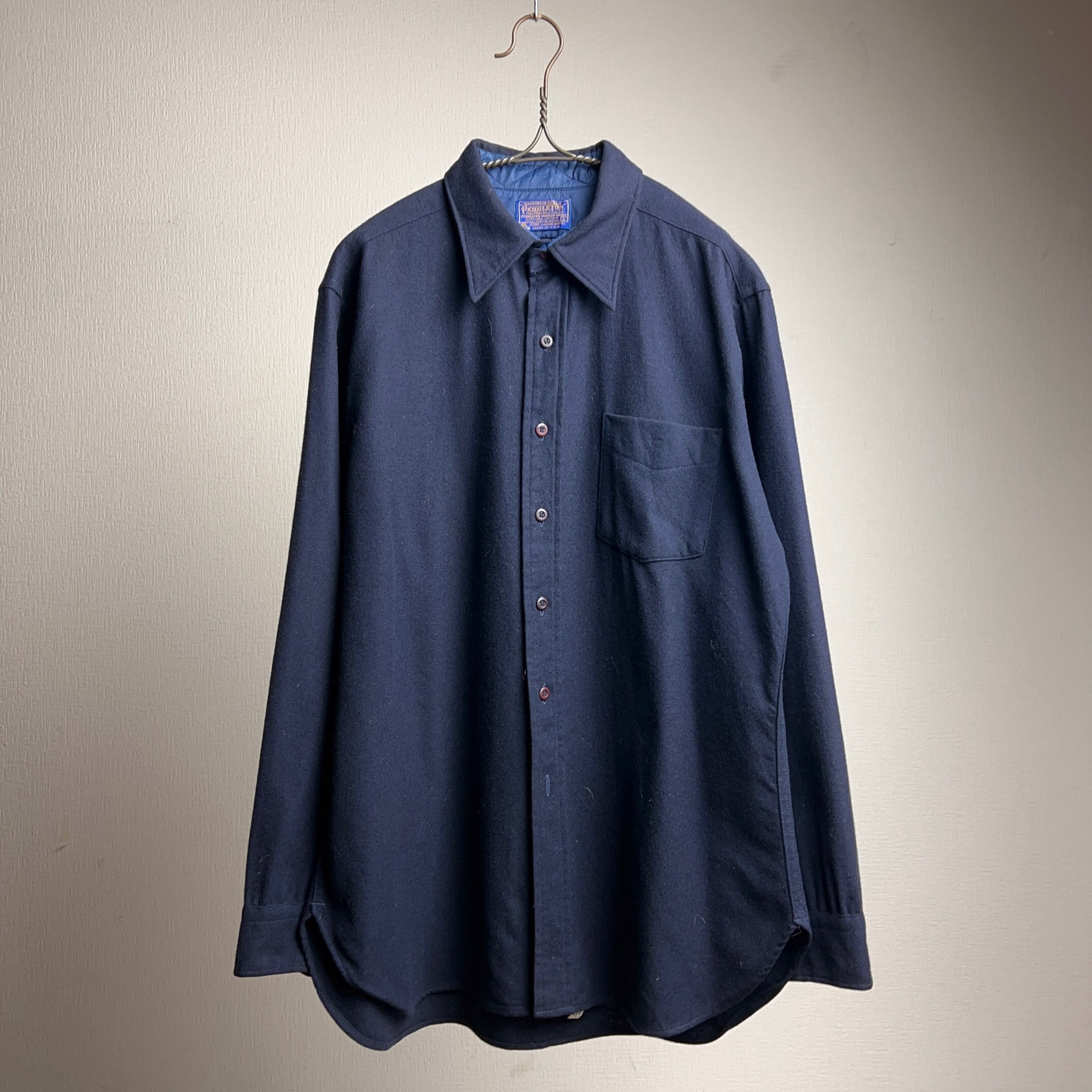 WOOL 100%】LサイズTOKIOS WOOL SHIRT VINTAGE - シャツ