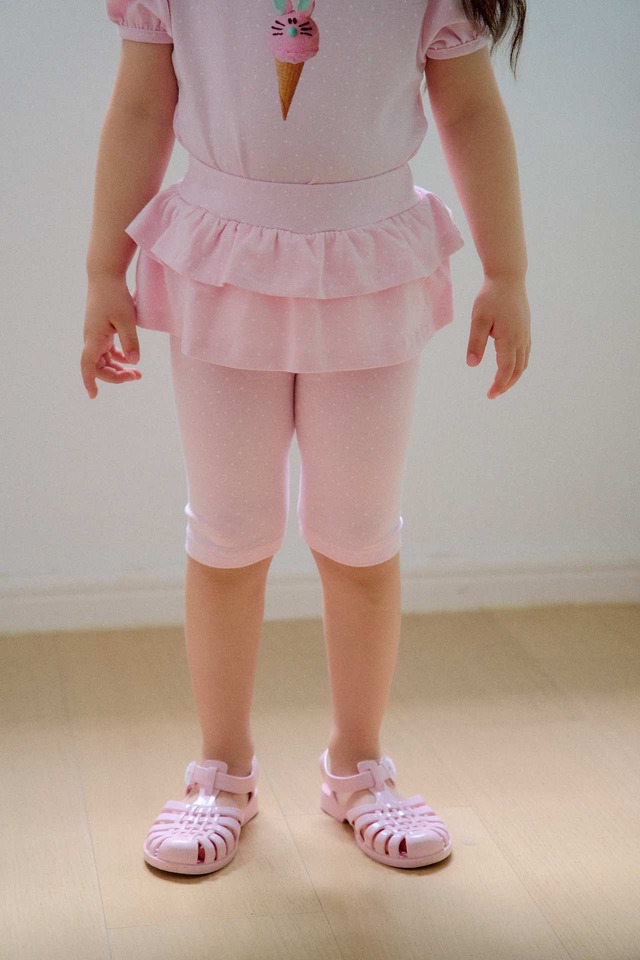 【5/9〆予約】<chouchoushasha>  Dot cancan capri leggings + hairband set
