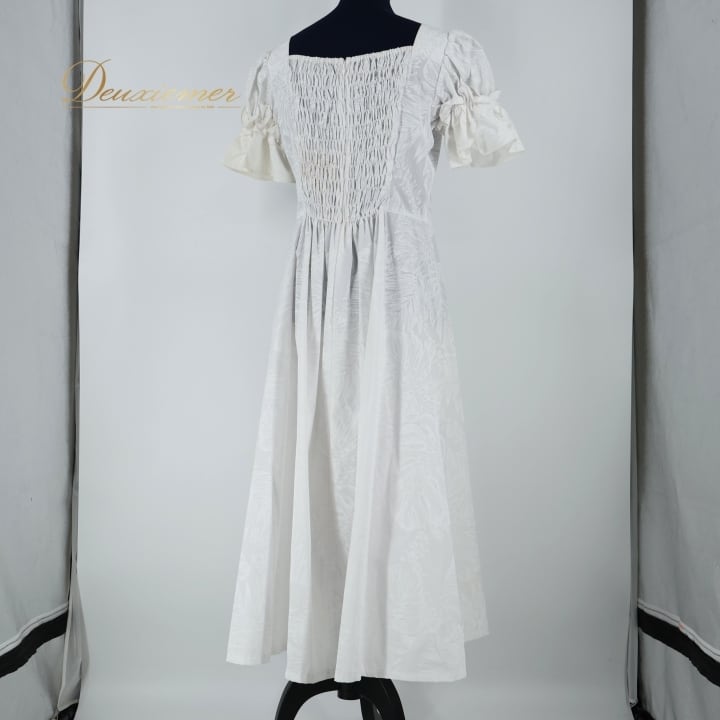 フラダンス 衣装 ワンピース ドレス ホワイト系 マーメイドライン