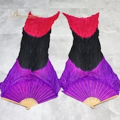 ベリーダンス 小物 まとめ売り 全9点 セット ファンベール ベール ネックレス ピアス アクセサリー 紫 青 黄 ダンス小物 グラデーション セット 鮮やか キラキラ 民族舞踏 パープル系 ピンク系 ブルー系 オレンジ系 イエロー系