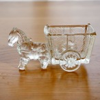 vintage glass Horse carriage [ビンテージガラスの馬車]