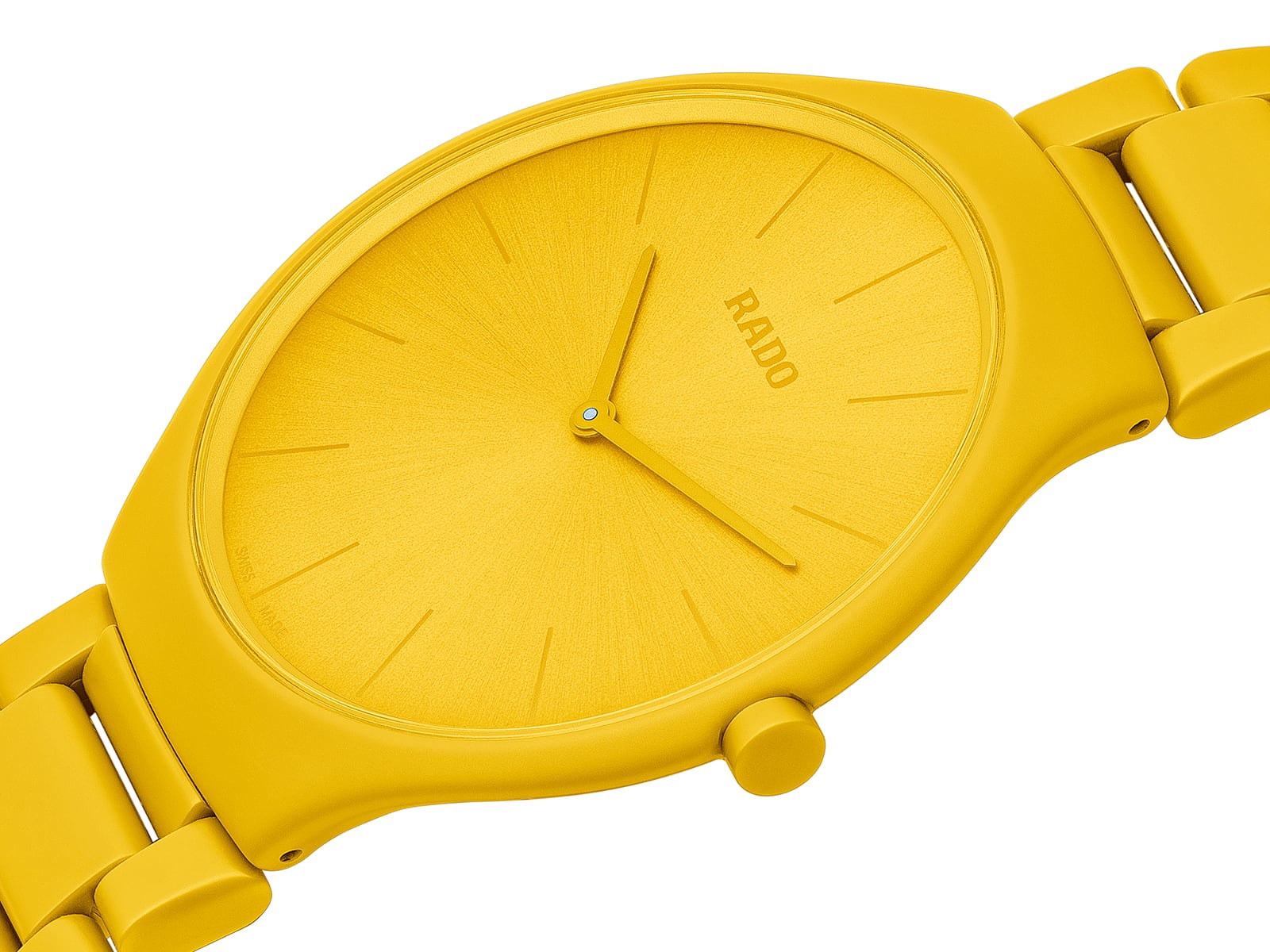 【RADO ラドー】True Thinline Les Couleurs™ Le Corbusier  Sunshine yellow 4320W シンライン ル・コルビュジエ（イエロー）／国内正規品 腕時計