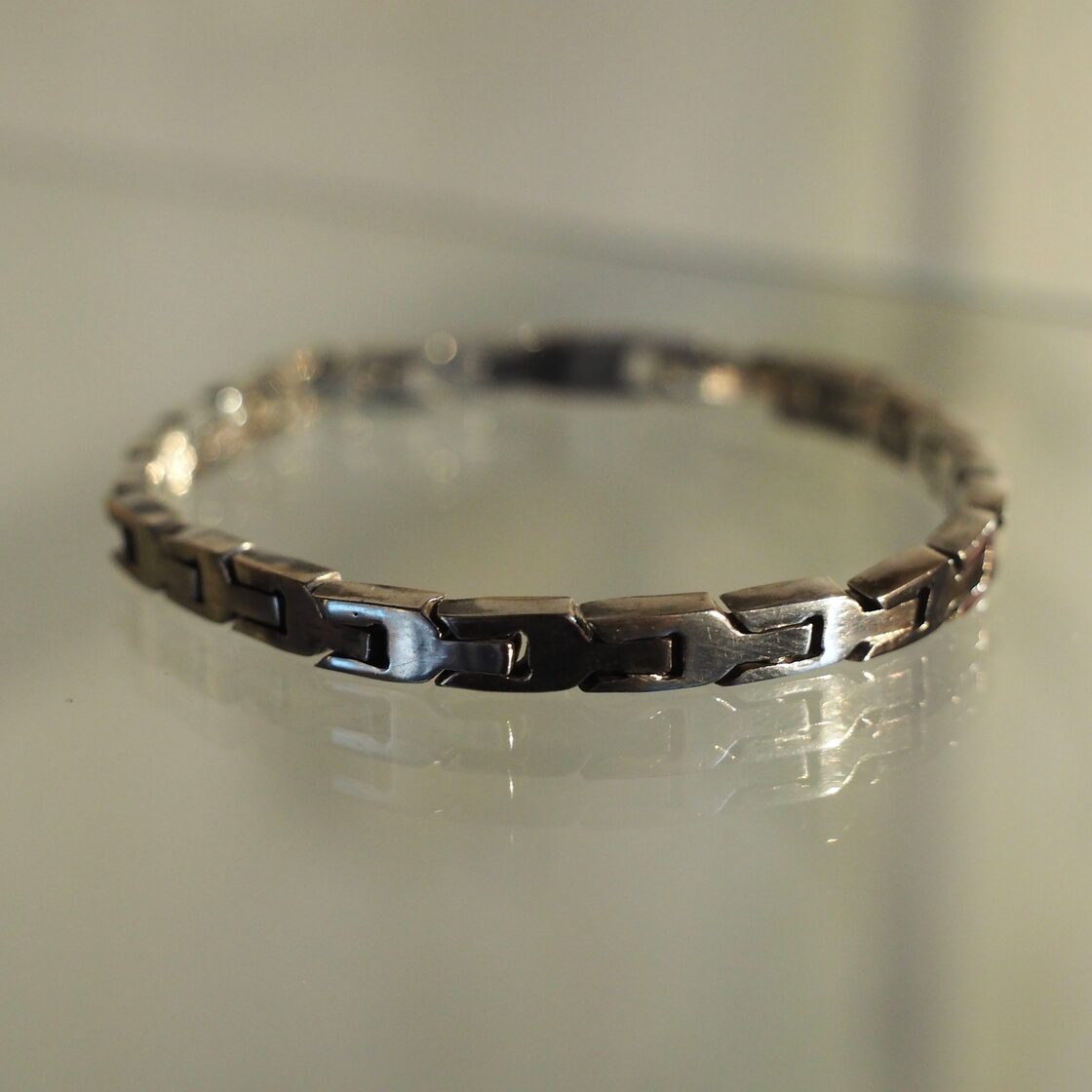 Mexican jewelry Silver 925 link chain bracelet /メキシカン 