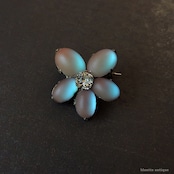 アンティークジュエリー サフィレット すみれ ブローチ【クリア】