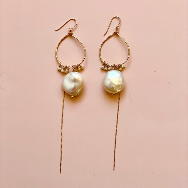 pearl pierced earrings