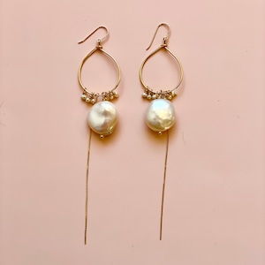 pearl pierced earrings