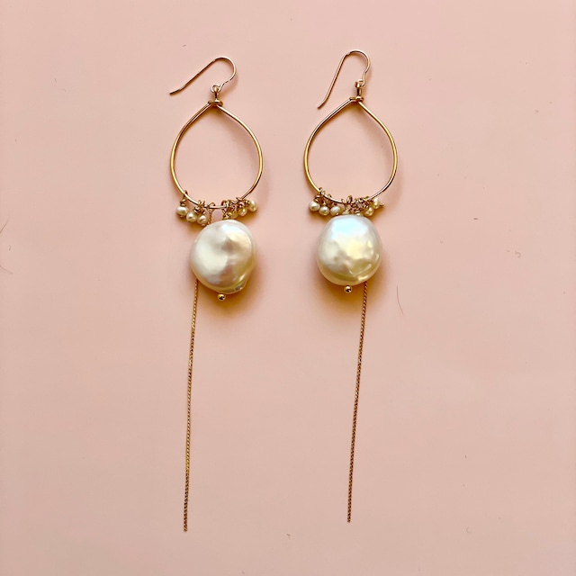 pearl pierced earrings