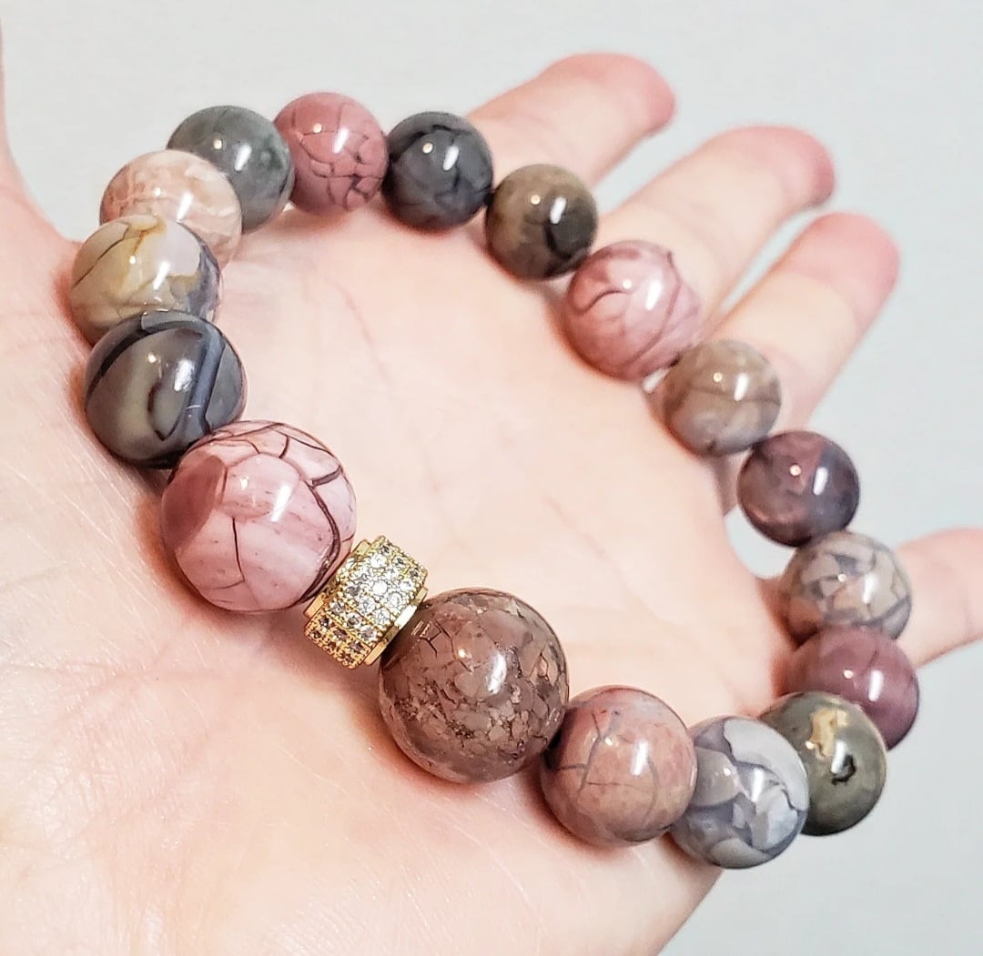 大玉〉天眼石(アイアゲート)&紅縞瑪瑙(サードオニキス) | gemgem