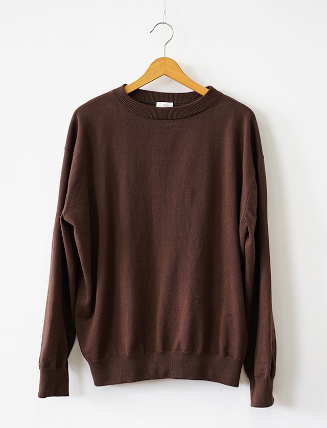aulico :  KNIT PULLOVER / BROWN