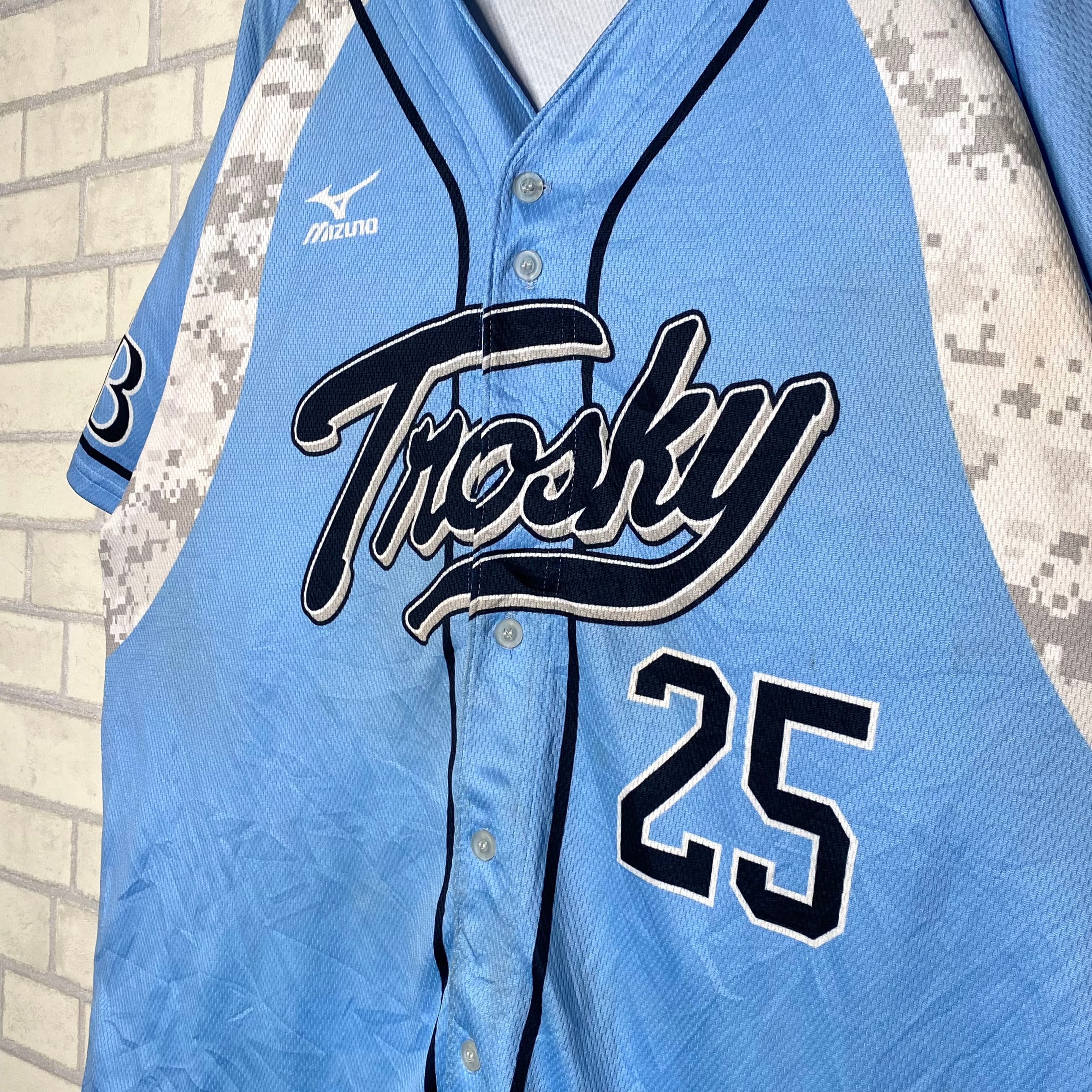 MIZUNO ベースボールシャツ XL ワッペン 刺繍 状態良好 ユニフォーム