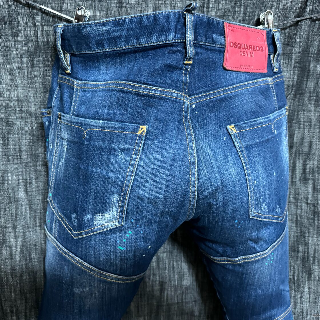 Dsquared2 ペンキ タイディバイカー デニム ダメージ加工 46 メンズ 
