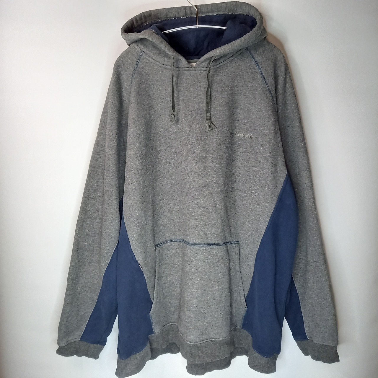 コロンビア　スウェット　プルオーバー　パーカー　オーバーサイズ　ネイビー　XXL