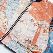 【BJK-L008】再構築リバーシブル着物ボンバー KIMONO REVERSIBLE BOMBER JACKET