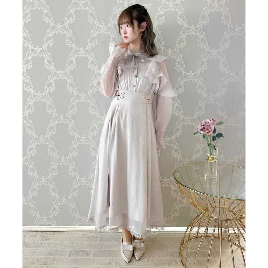 ロリータファッション 大人ガーリーフリルロングワンピース | ロリィタ