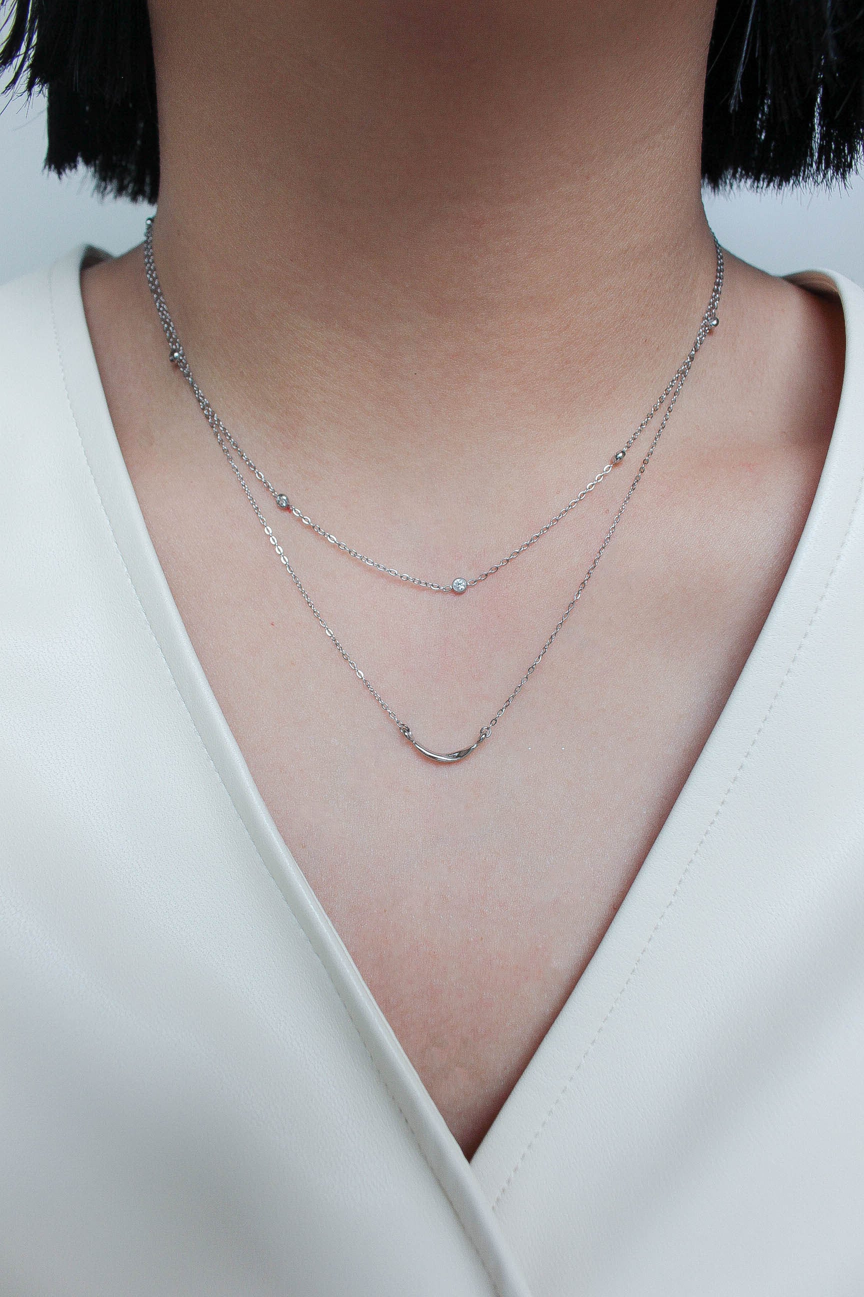 Mini Crescent Necklace | ebine(エビネ)|金属アレルギー対応アクセサリー