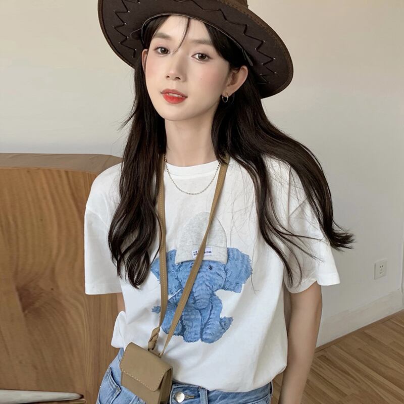 ホワイトTシャツ サマートップス コットン 夏物 試着室588994299