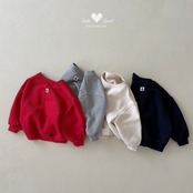 韓国子供服 / LALALAND / 26Autumn / ラウンド 切替 スウェット / 秋服 / キッズ *XS~XL*