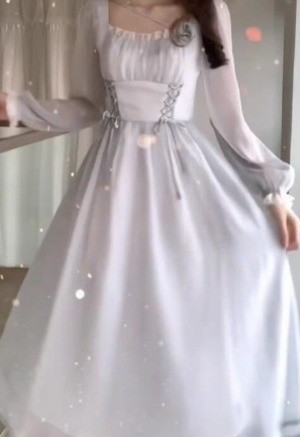 送料無料 未使用 11号 L パーティ イベント コンサート 結婚式 シフォン ミディアム ドレス [OPN1144]