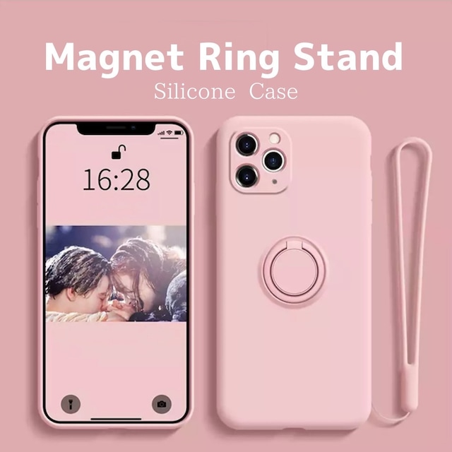 【A476】Magnet ring stand iphone case