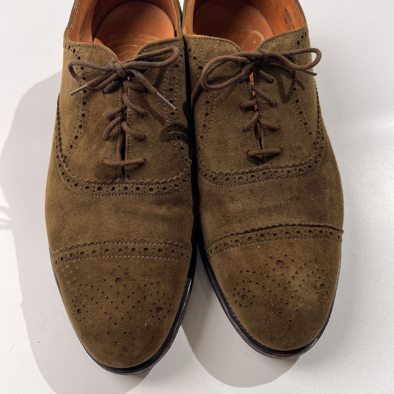 ROLAND HAMILTON ローランド ハミルトン スエード レザー メダリオン シューズ サイズ 8 /ビンテージ/革靴