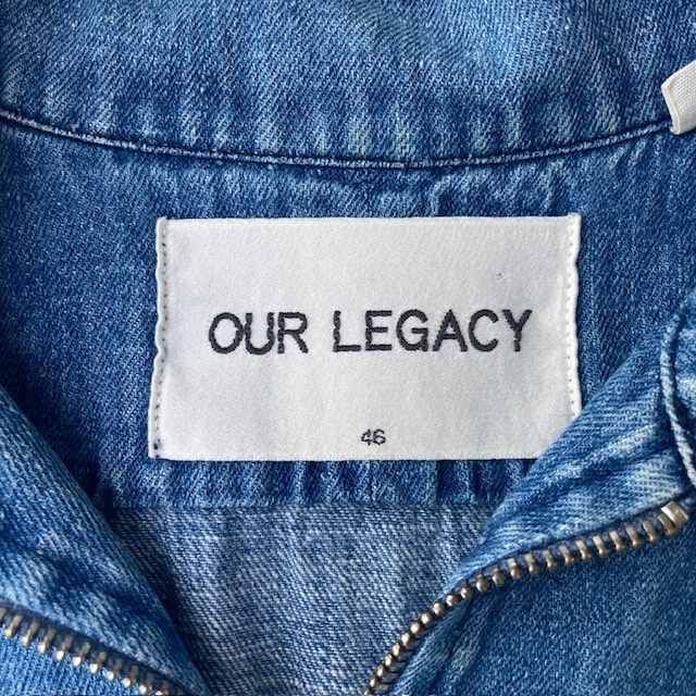 Our Legacy アワーレガシー デニムプルオーバーシャツ インディゴ ヴィンテージ加工 古着 メンズ 画像7
