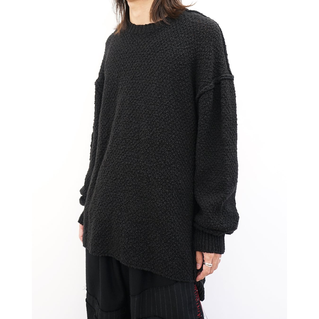 The Viridi-anne] (ザヴィリディアン) VI-3918-07 SLUB YARN PULLOVER