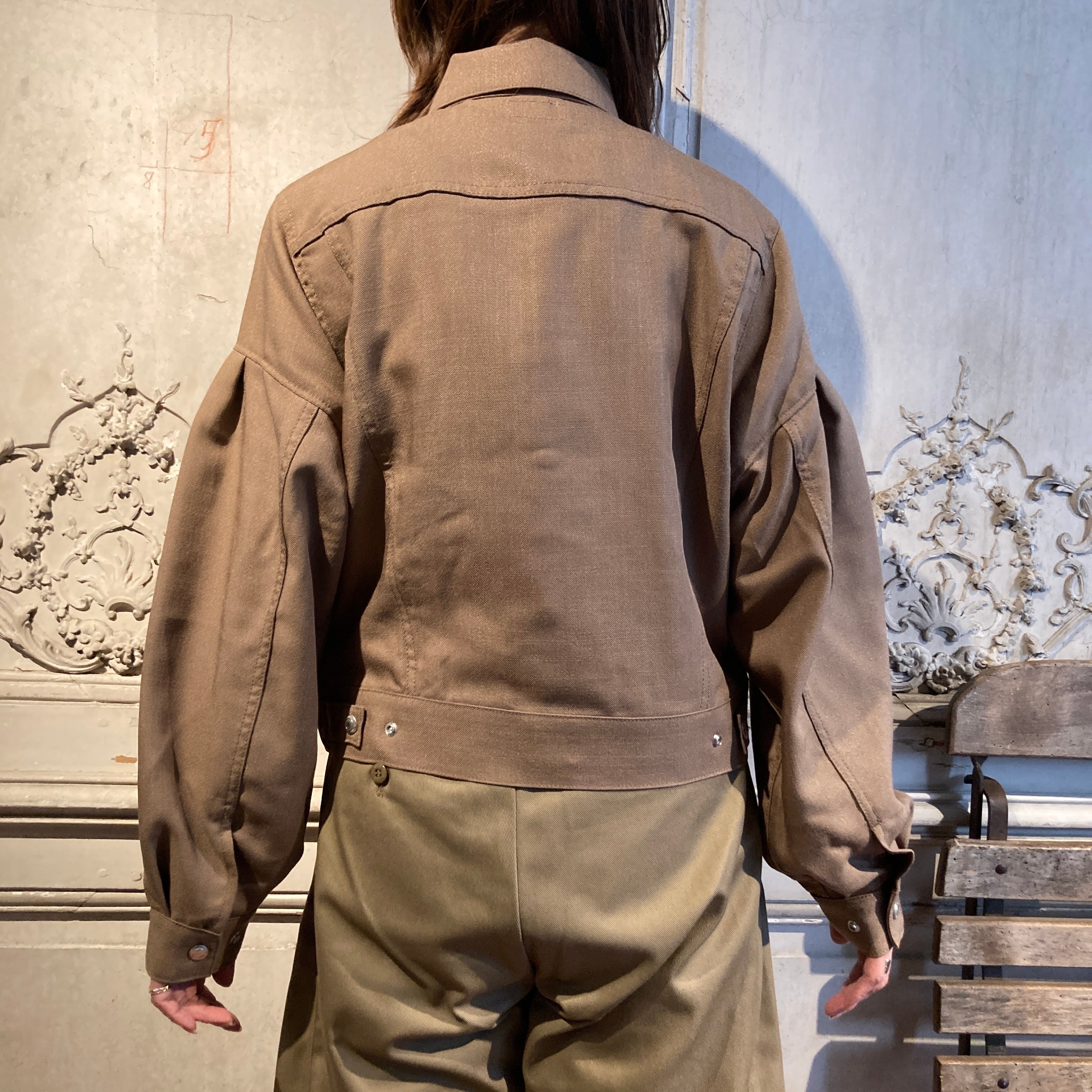 HYKE【ハイク】 OXFORD BALLOON SLEEVE JACKET TYPE3 / REGULAR FIT