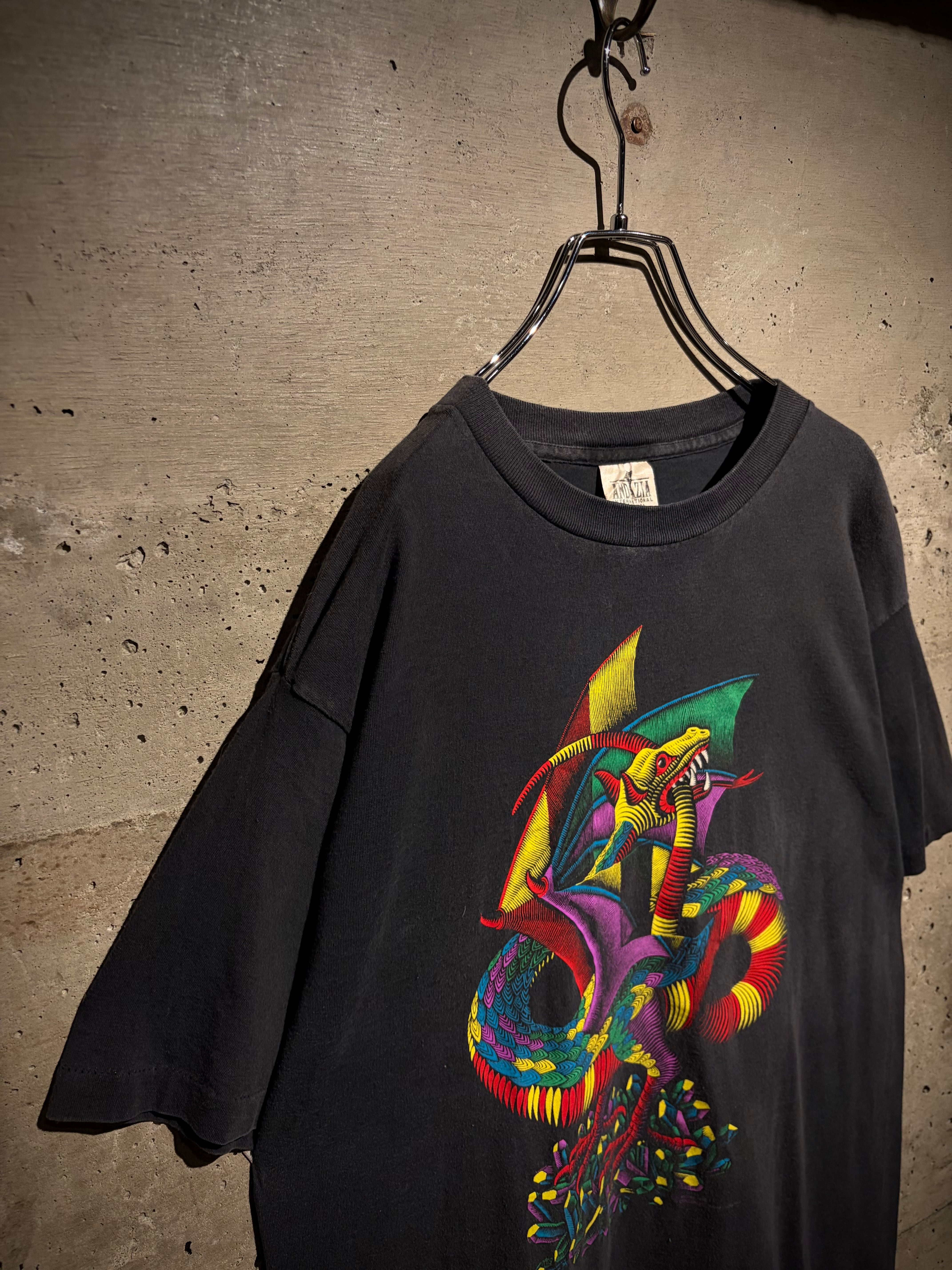 Caka】90's “M.C.Escher”“Dragon”Vintage T-Shirt | Caka(カカ）下北沢