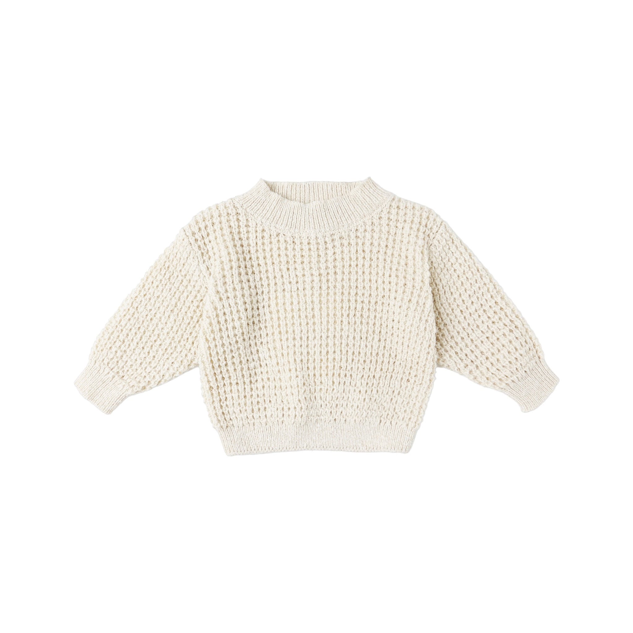 Quincy Mae(クインシーメイ) / 25aw CHUNKY KNIT SWEATER / NATURAL / 12-18M・18-24M・2-3Y・4-5Y