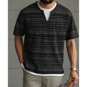 フェイクツーピース半袖Tシャツ 225830