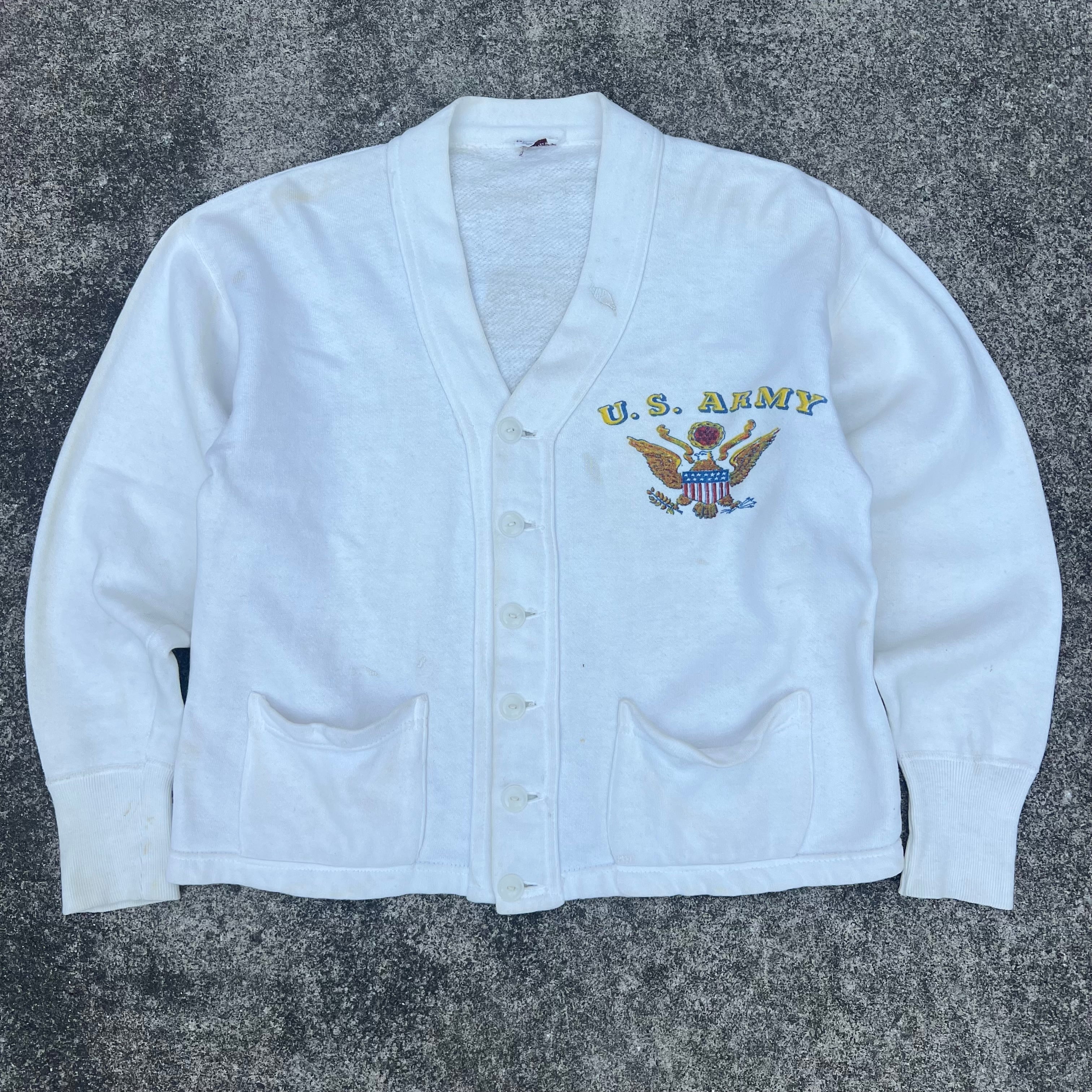 B*E様 スペシャル　軍物　40s 50s U.S. ARMY スウェット　カー 50s US.ARMY Sweat Cardigan スウェットカーディガン MILLTARY