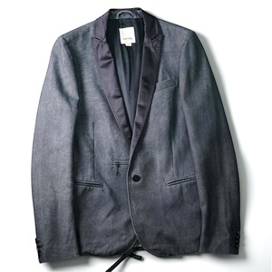 "DIESEL" satin lapel switching design tailored jacket
