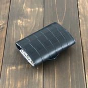 クロコダイル コンパクトウォレット インクブラック