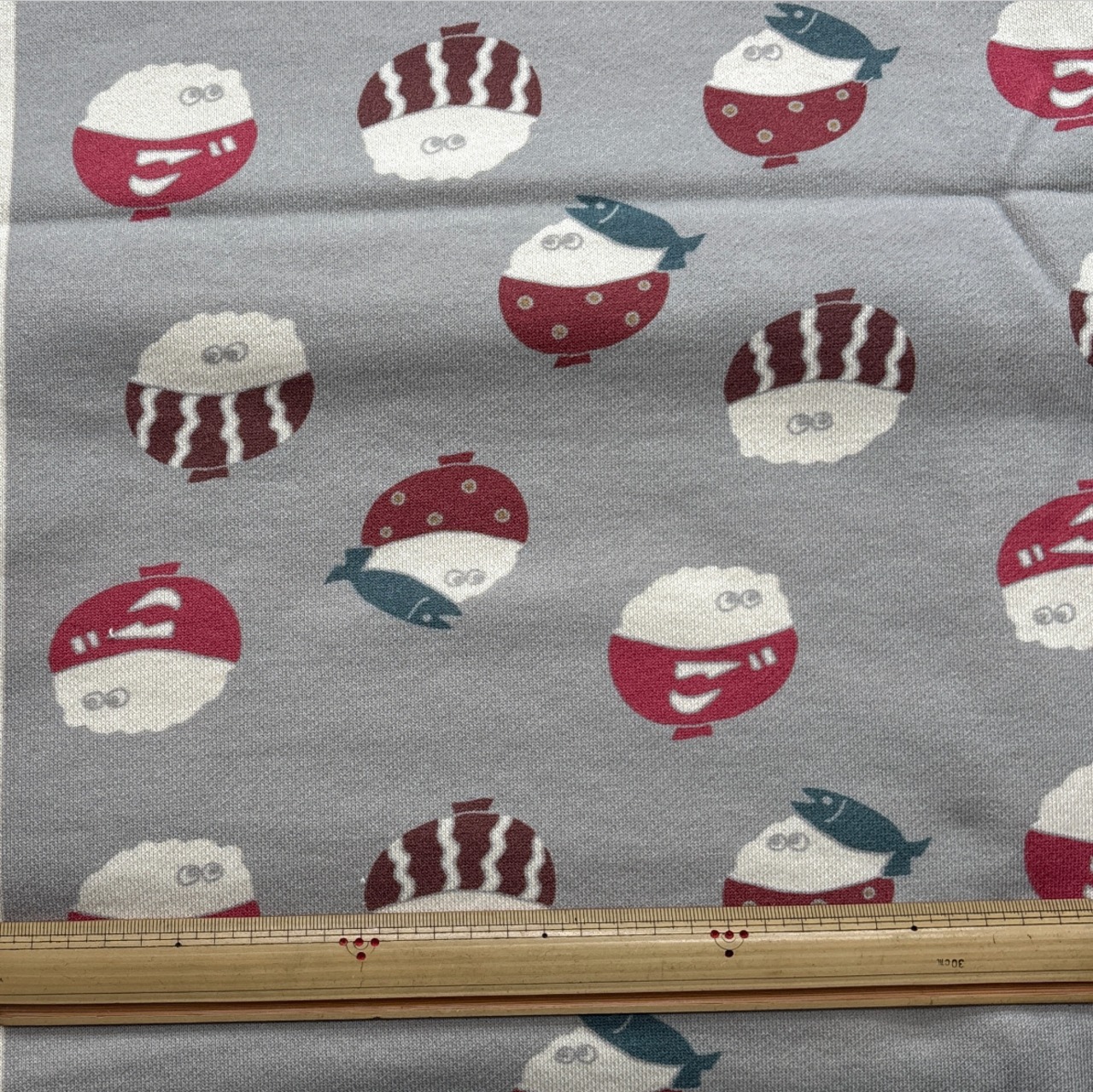 ★NY330◆1m◆新作!綿100%裏毛ニット生地◆マレファブ◆ご飯