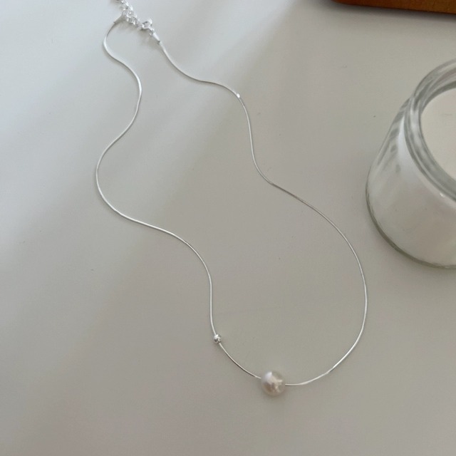 S925 snake pearl necklace (N58)