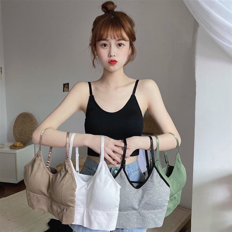 小さなキャミソールの女性のサマードレス2020新しいチューブトップホルタースリム美しいバックショートボトミングシャツトップトレンド 1号婦人71904945173