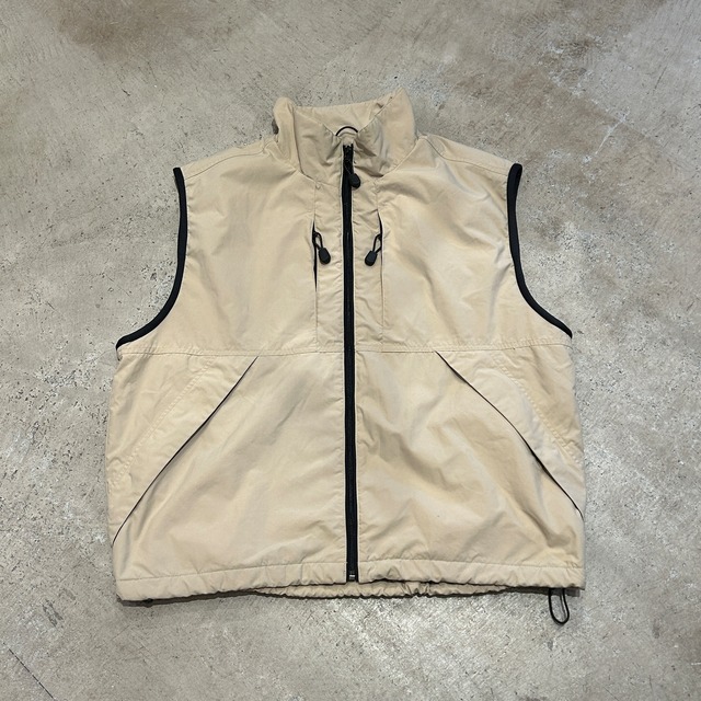 EDDIE BAUER NYLON/FLEECE VEST BEIGE