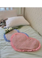 Liberty flower heart mat コーラルピンク