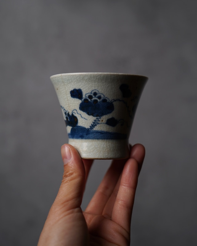 広東型猪口　古伊万里　山葡萄　A　/　江戸後期