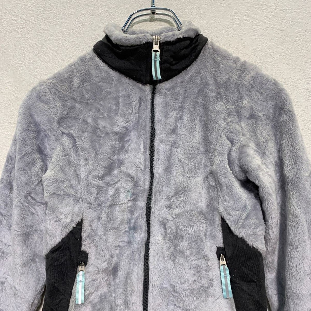 Champion ジップアップ ボアジャケット S 110〜 キッズ グレー 
