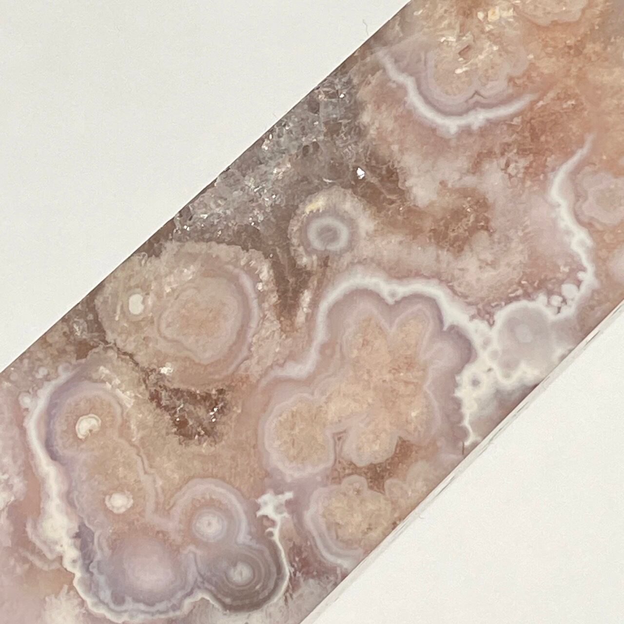 フラワーアゲート x ピンクアメジストのポイント Flower Agate x Pink