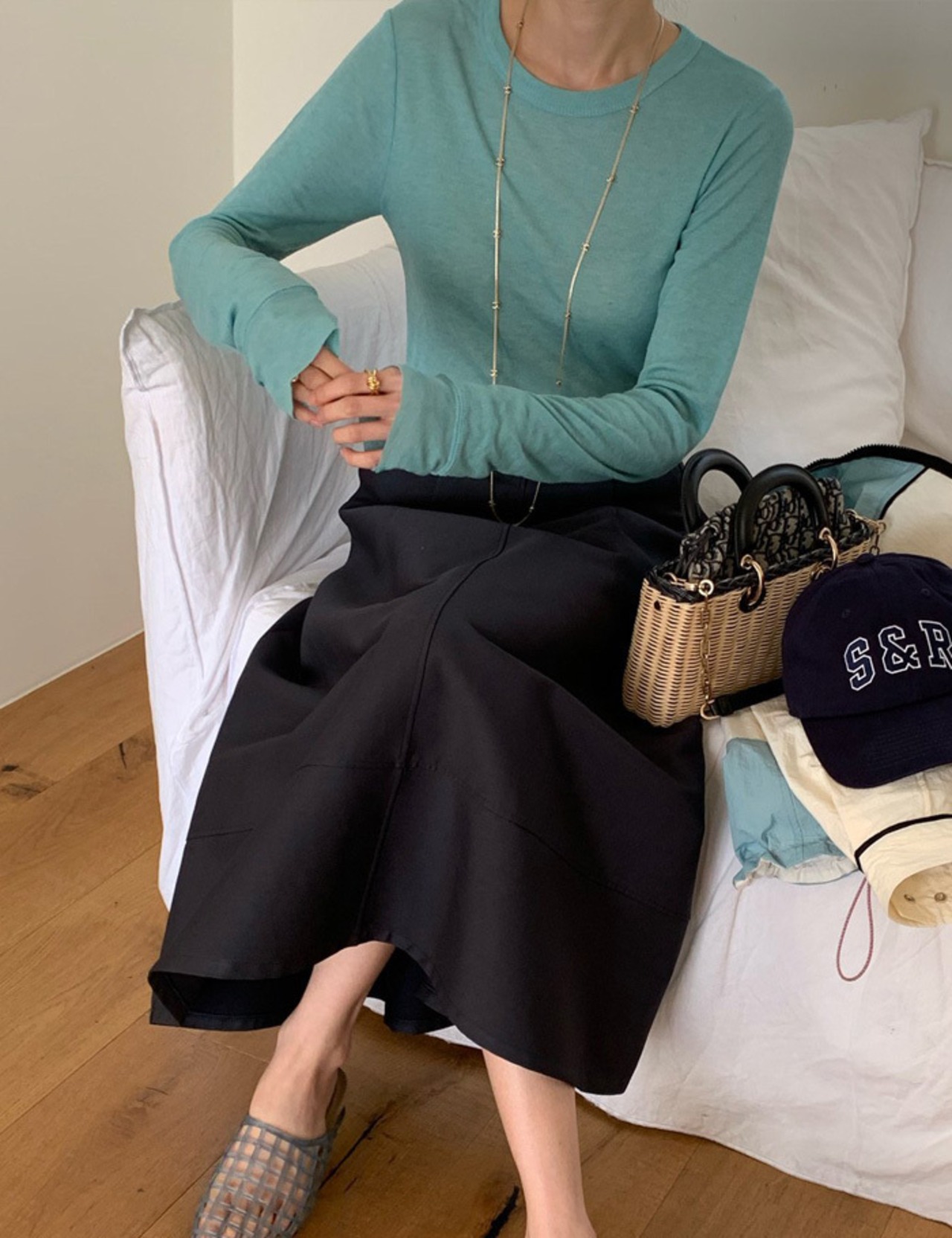 【新作5％OFF・3日間】Tencel & Wool Spring Knit_4colors