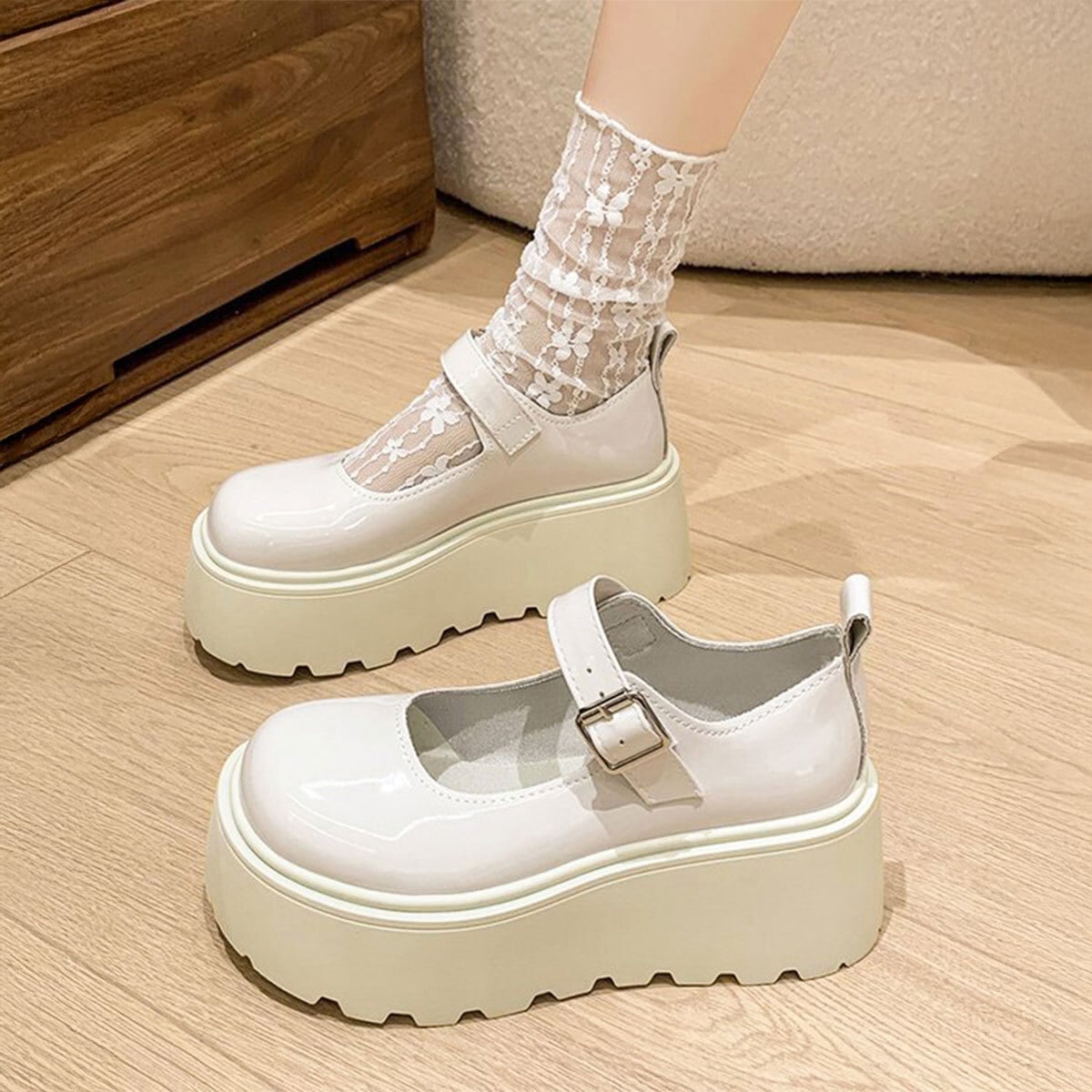 厚底 ローファー PUレザー レディース 軽量 通勤 通学 韓国 大人