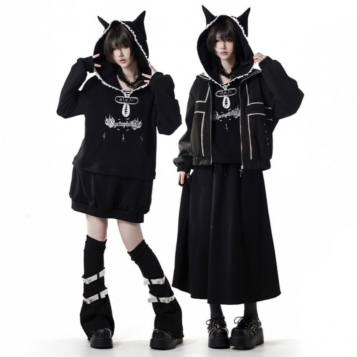 サブカル系ネコミミクロスコーデセットアップ：スカート | Maiden's Rêve