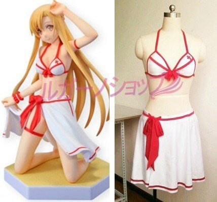 DK2533 ソードアート・オンライン アスナ 結城 明日奈（ゆうき あすな） ビキニ 風 コスプレ衣装 完全オーダーメイドも対応可能 K2533 ソードアート・オンライン アスナ 結城 明日奈（ゆうき あすな