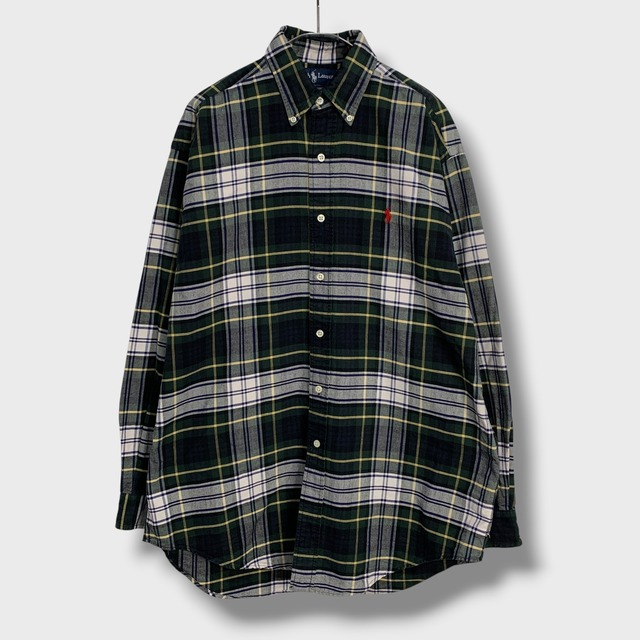 90s Ralph Lauren ビッグシャツ タータンチェック柄 S ラルフ