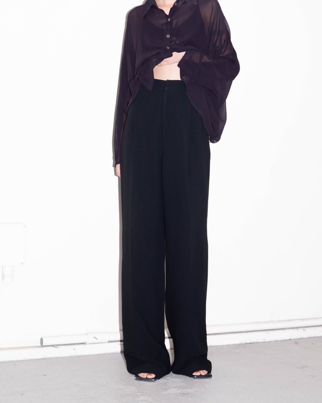 1990s ELLEN TRACY - pleated wide-leg trousers