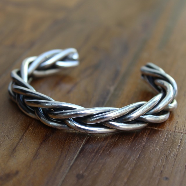 Root growing Bangle (SILVER×SILVER)